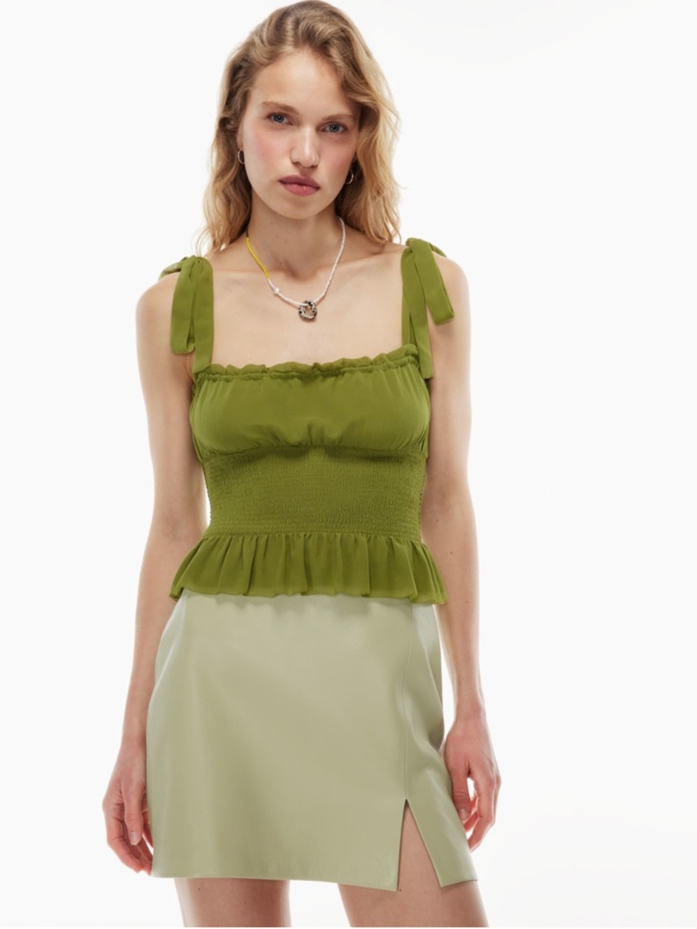 Aritzia Wilfred Green Ballad Camisole Size M